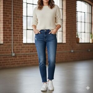 DL‎ 1961 Mara Straight Ankle Denim Jeans Women 29 Medium Blue Wash Crop Stretch